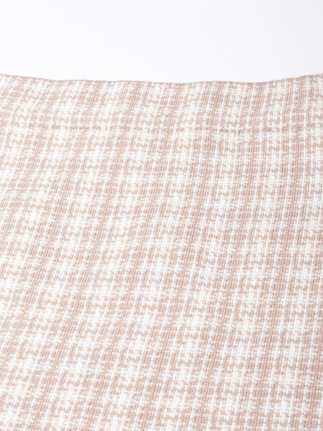 Women's Abstract Beige Pencil Mini Skirt