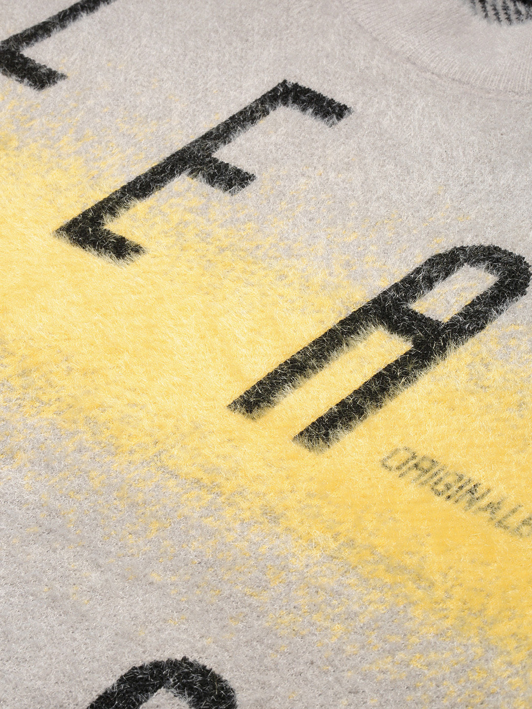 Men's Round Neck Typography Grey Pullover