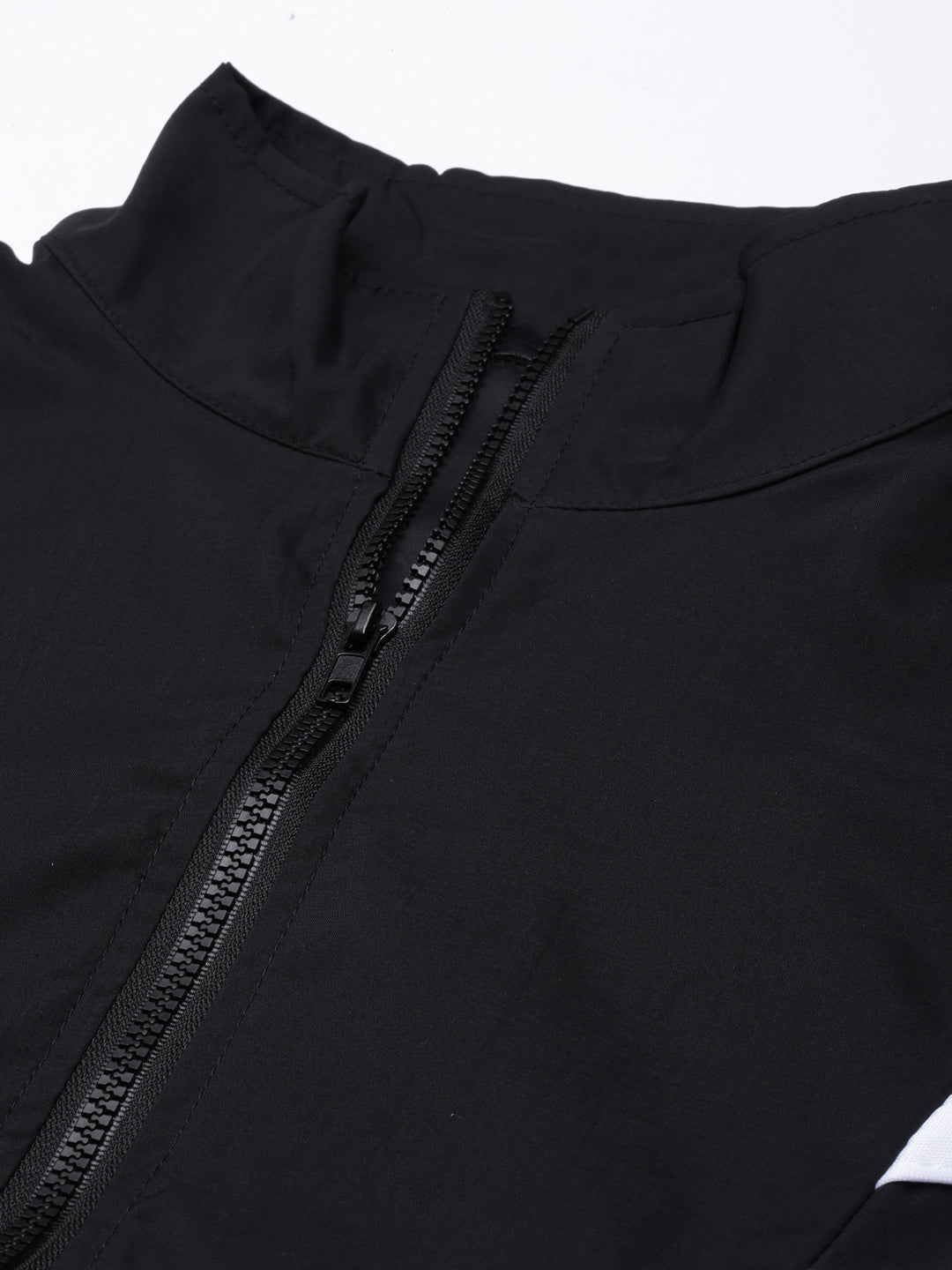 Women's Solid Black Crop Bomber Jacket