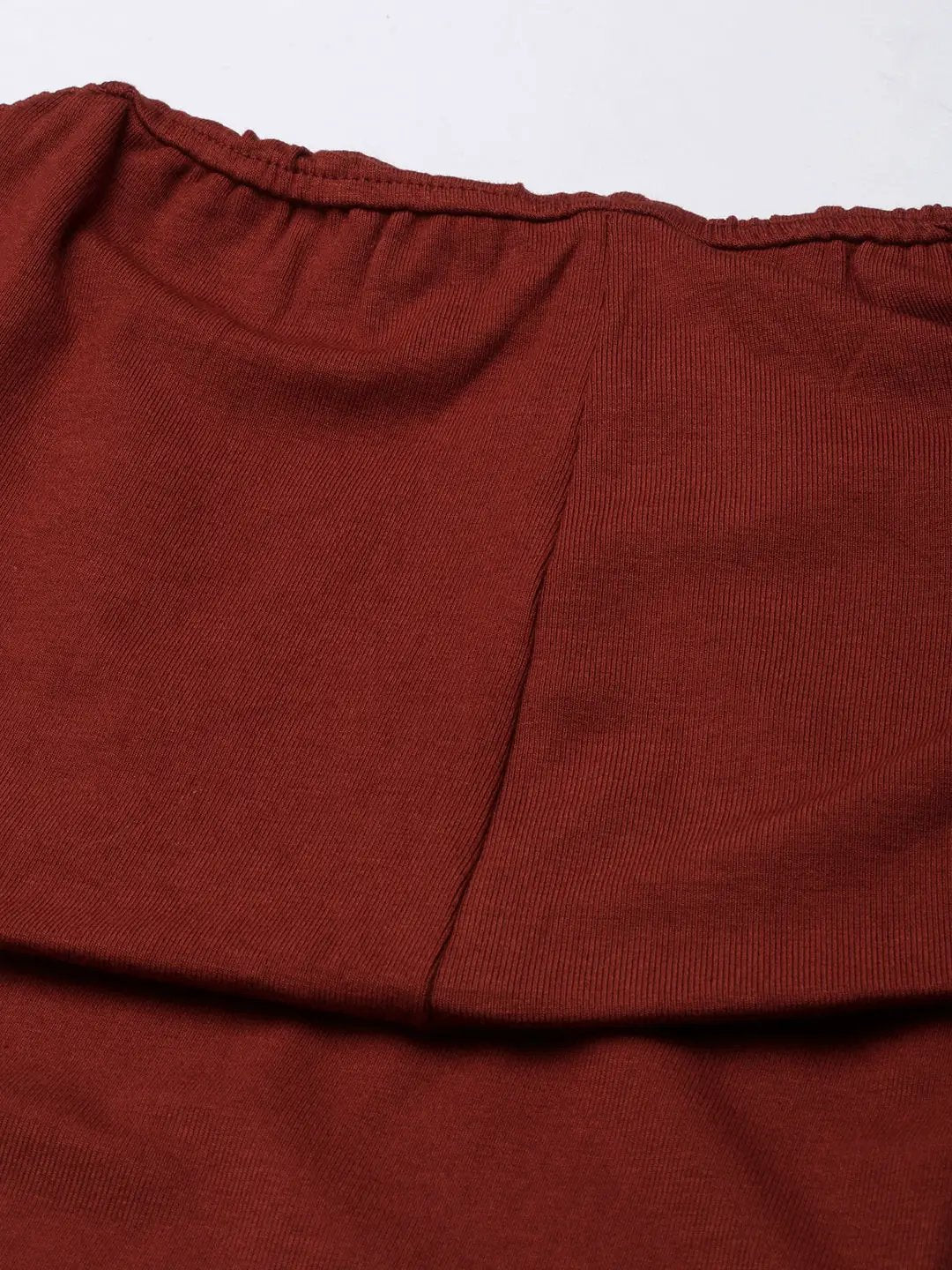 Women's Solid Rust Crop Top