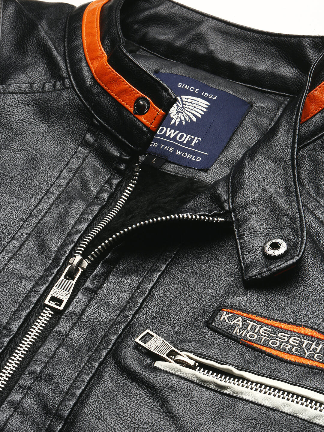 Men's Black Stand Collar Solid Tailored Jacket