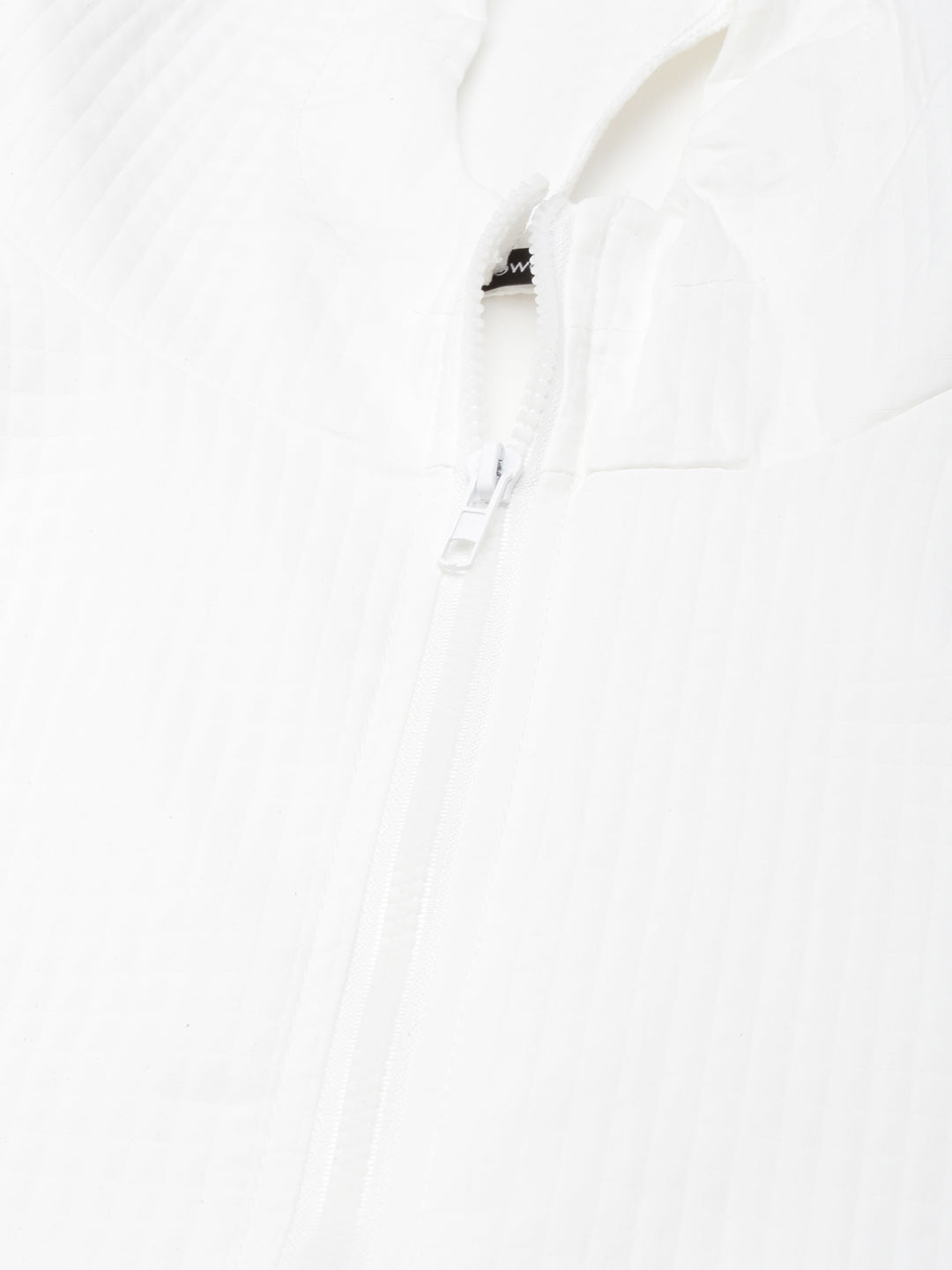 Women's Solid White Oversized Drop Shoulder Tailored Jacket