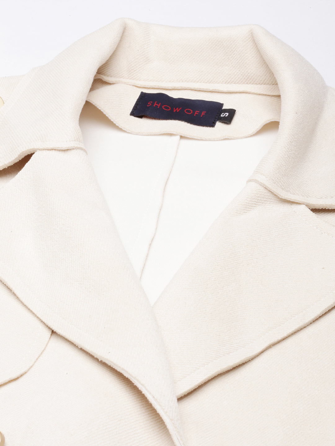 Women's Solid Longline Cream Trench Coat