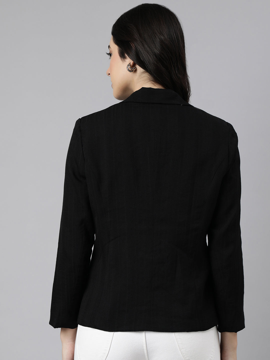 Women Black Single-Breasted Blazer