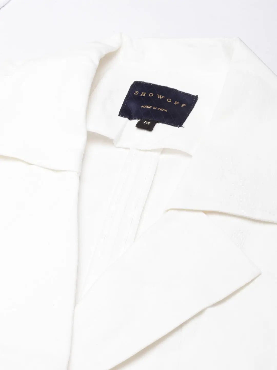 Women's Cream Single-Breasted Blazer
