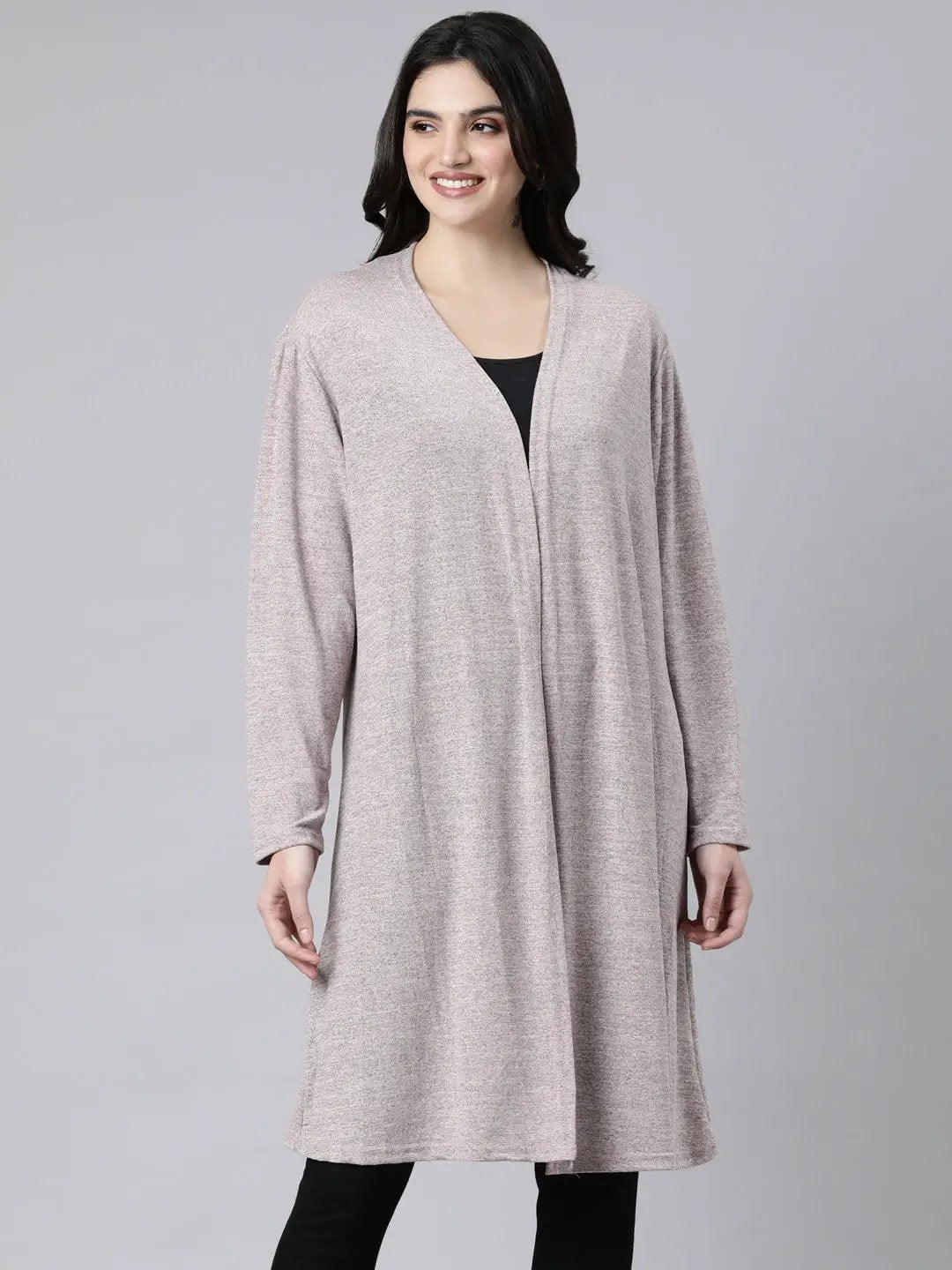 Women's Solid Peach Shrug