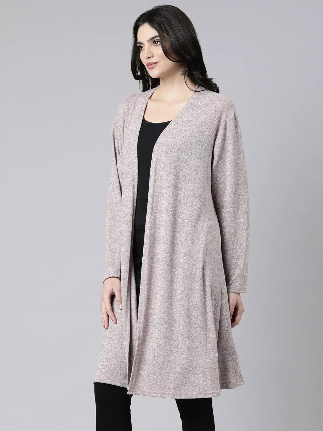 Women's Solid Peach Shrug