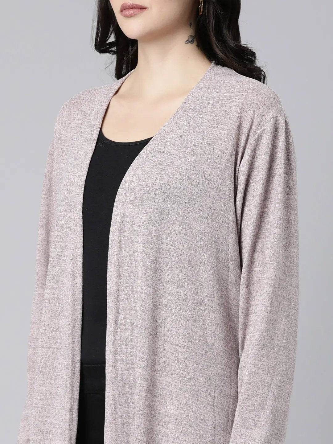 Women's Solid Peach Shrug