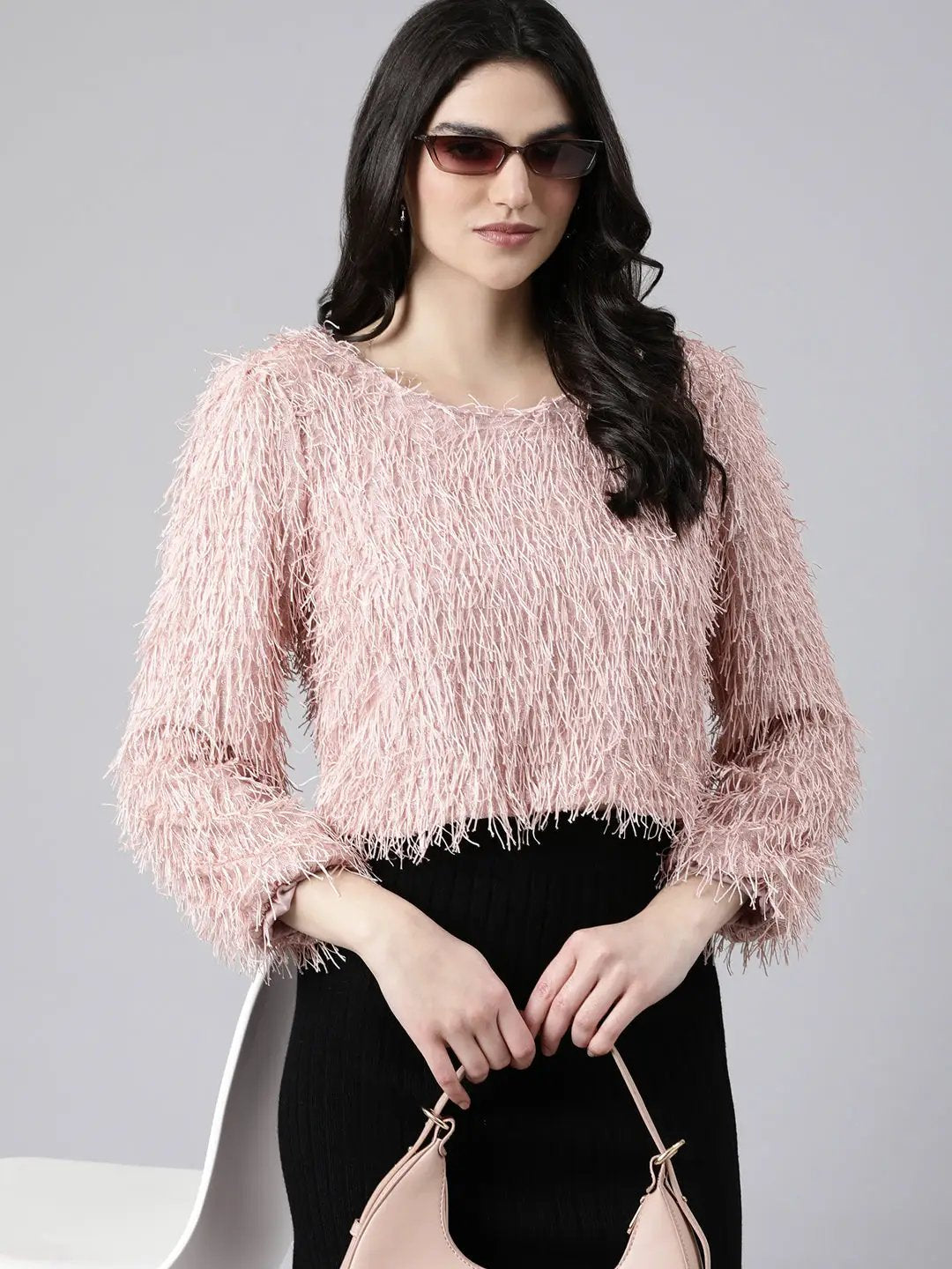 Women's Solid Peach Top
