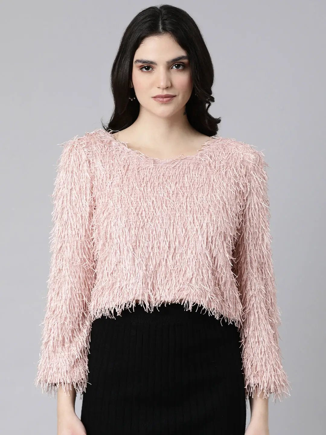 Women's Solid Peach Top