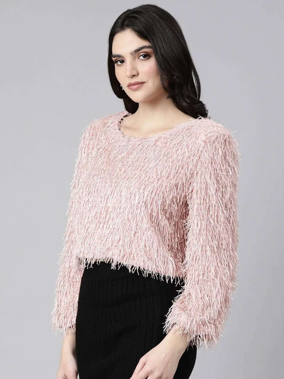 Women's Solid Peach Top
