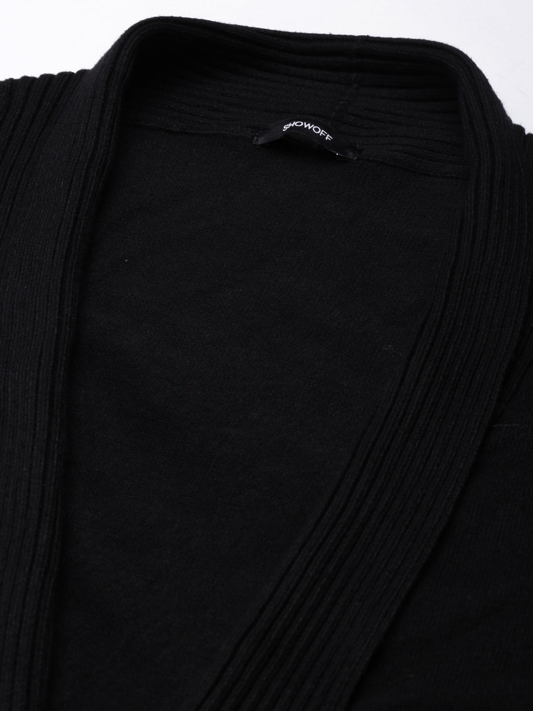 Women's Solid Black Shrug