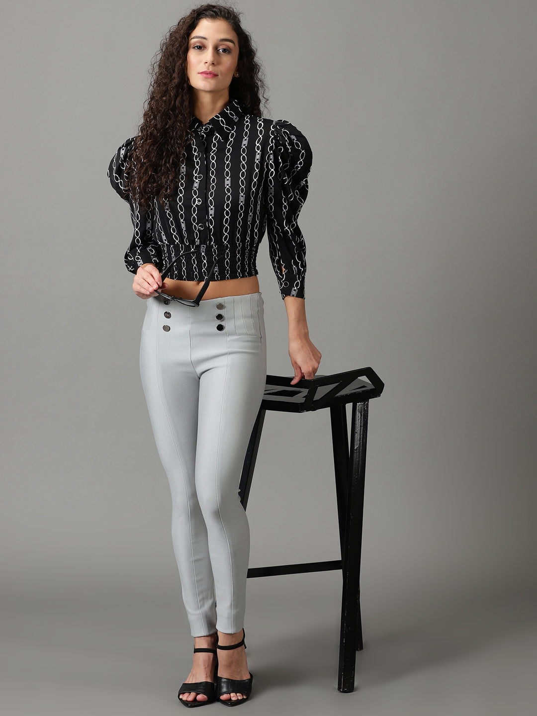 Women's Grey Slim Fit Jegging