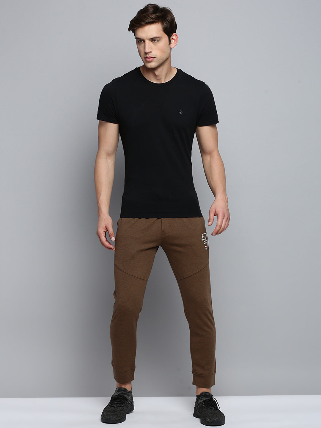 Men Brown Solid Casual Jogger