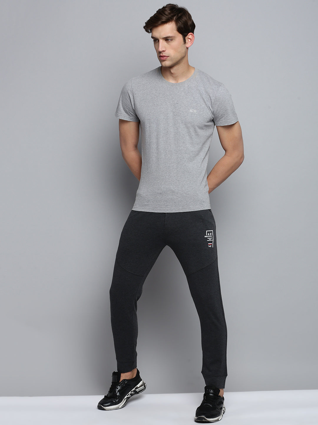 Men Grey Solid Casual Jogger