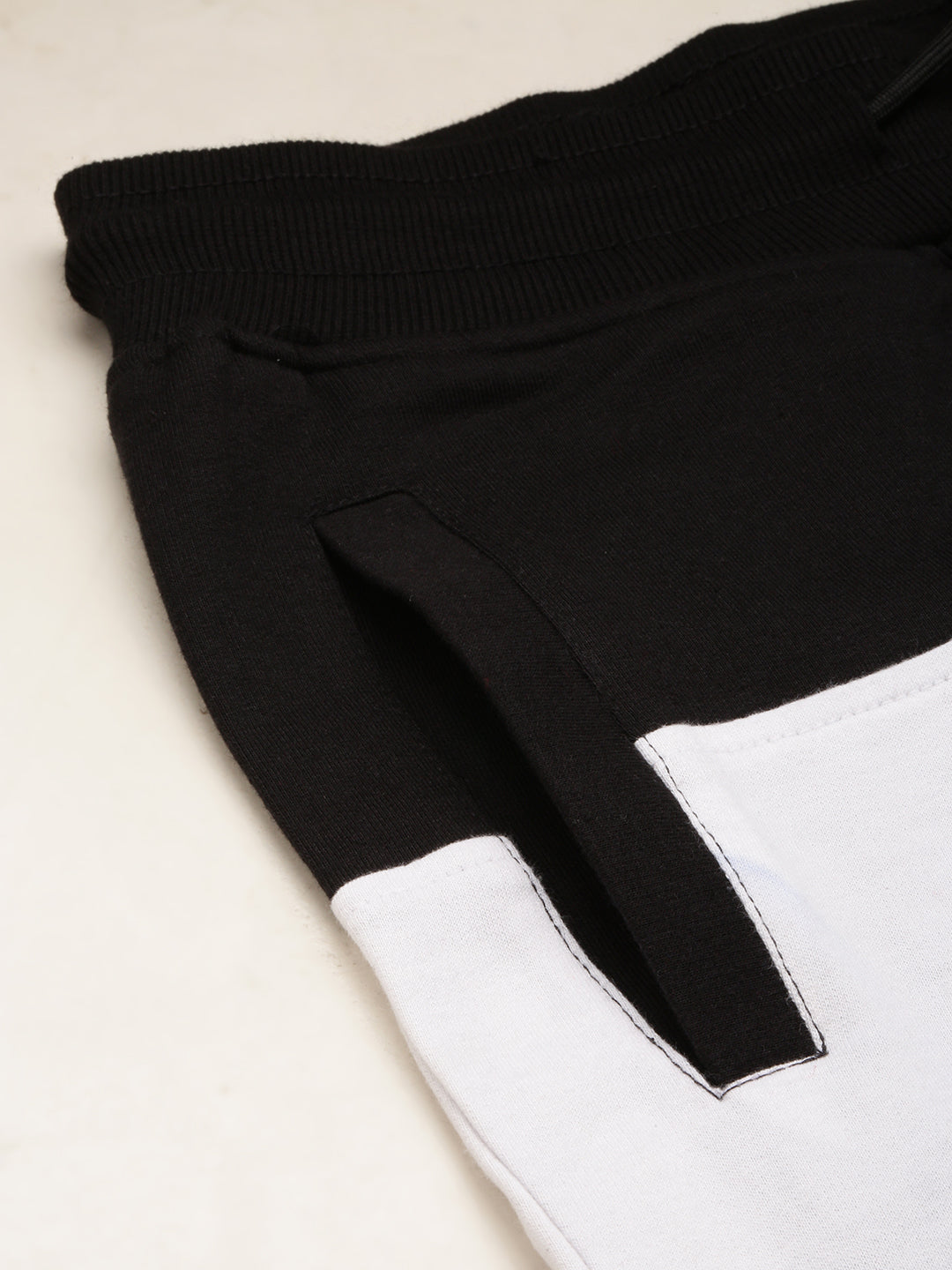 Men Black Colourblock Casual Shorts