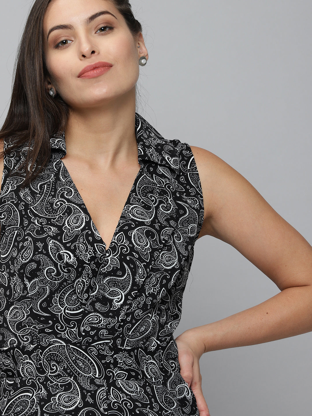 Women's Black Printed  Jumpsuit