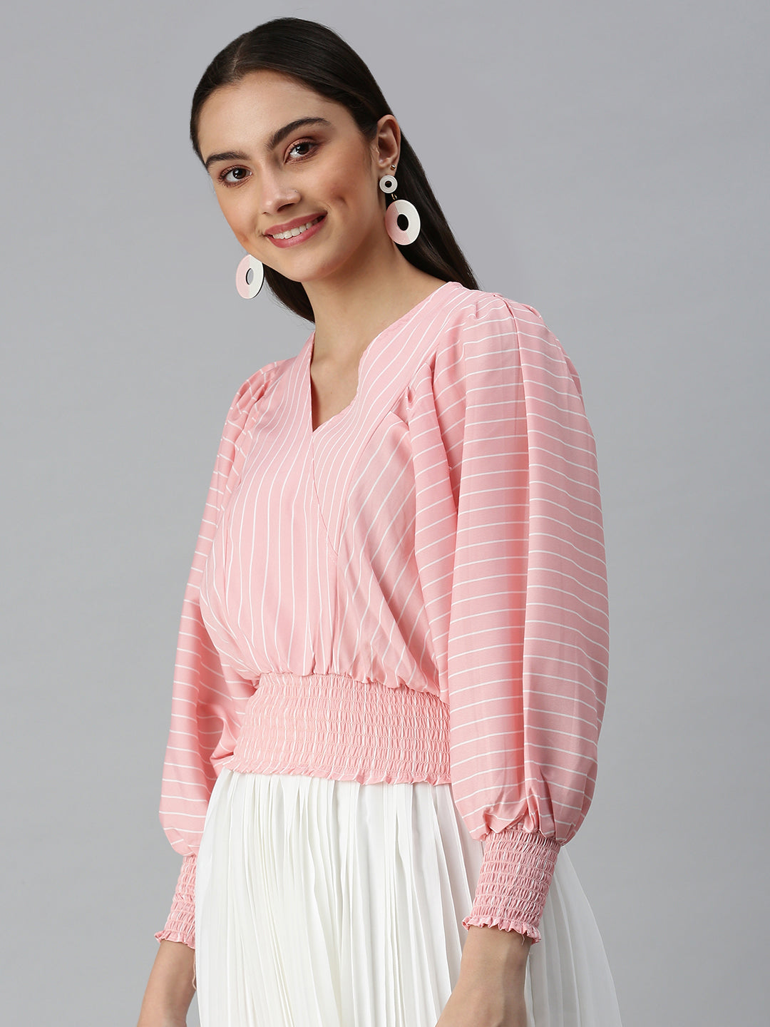 Women's Striped Peach Top