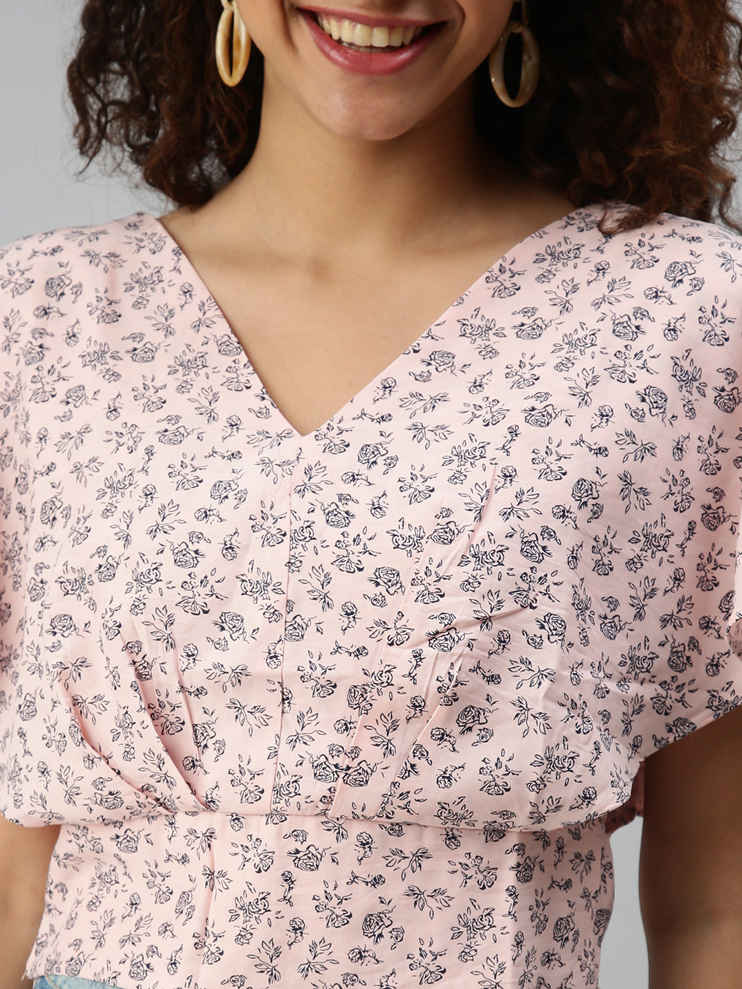 Women's Printed Peach Top