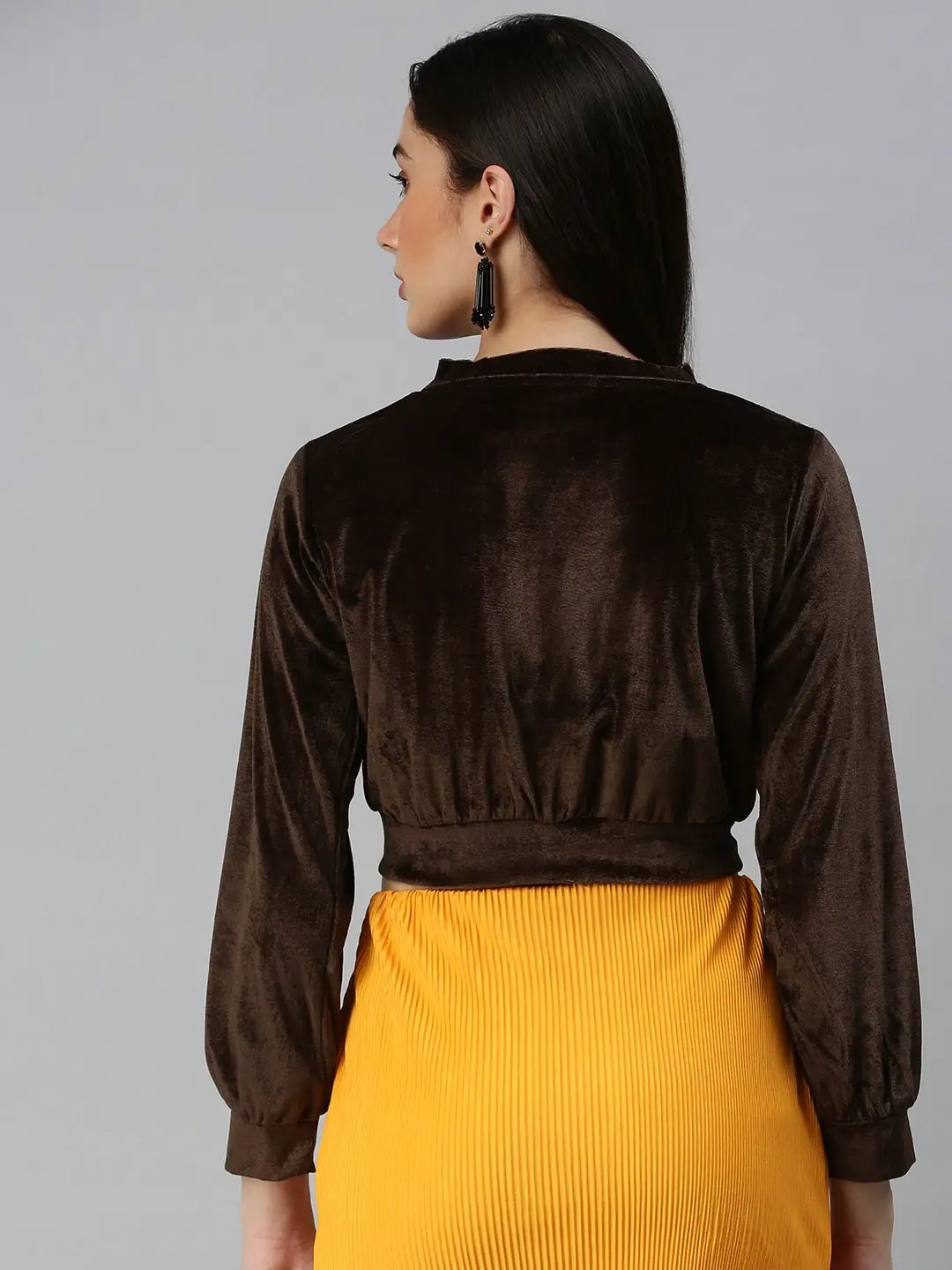 Women's Solid Brown Top
