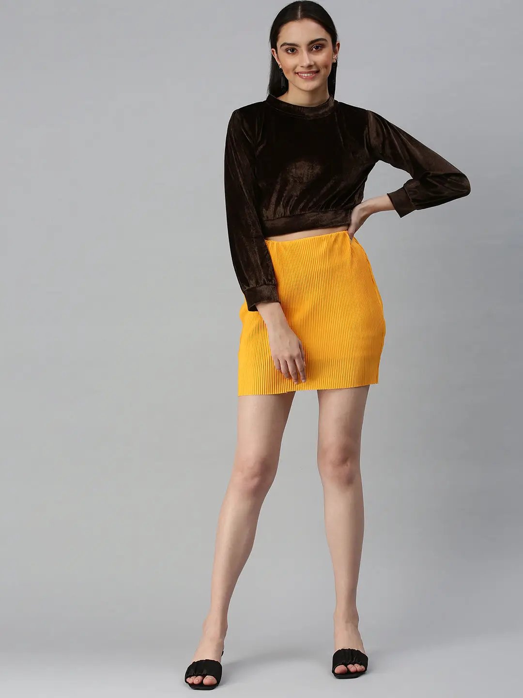 Women's Solid Brown Top