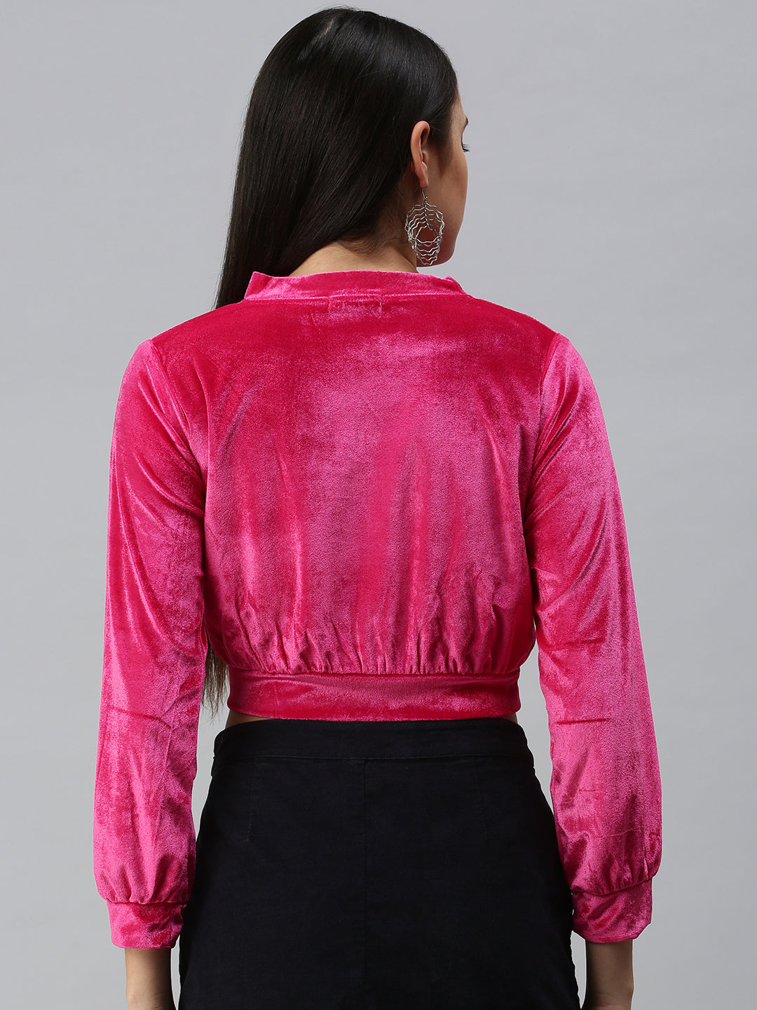 Women's Solid Pink Top