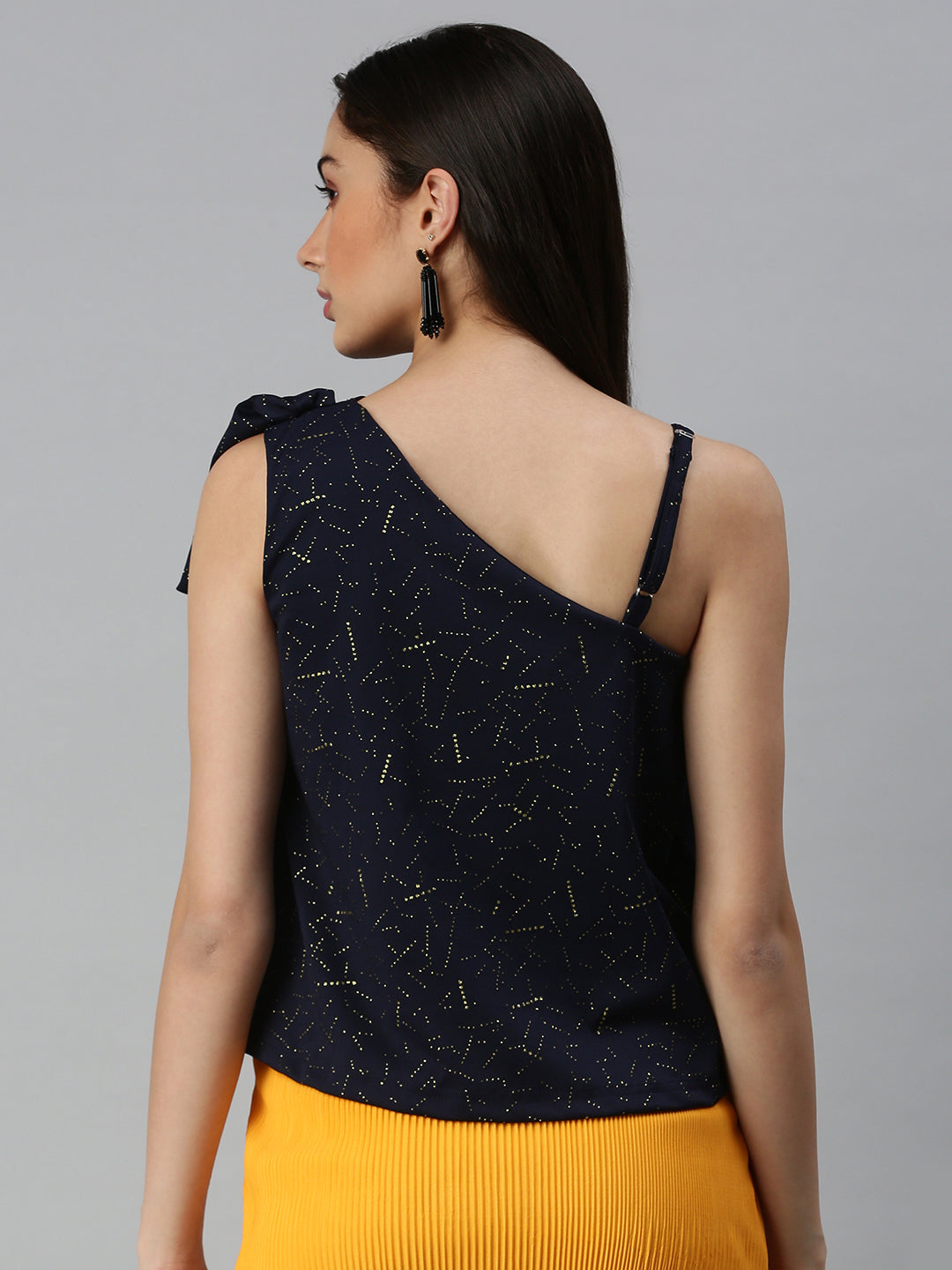 Women's Embellished Navy Blue Top