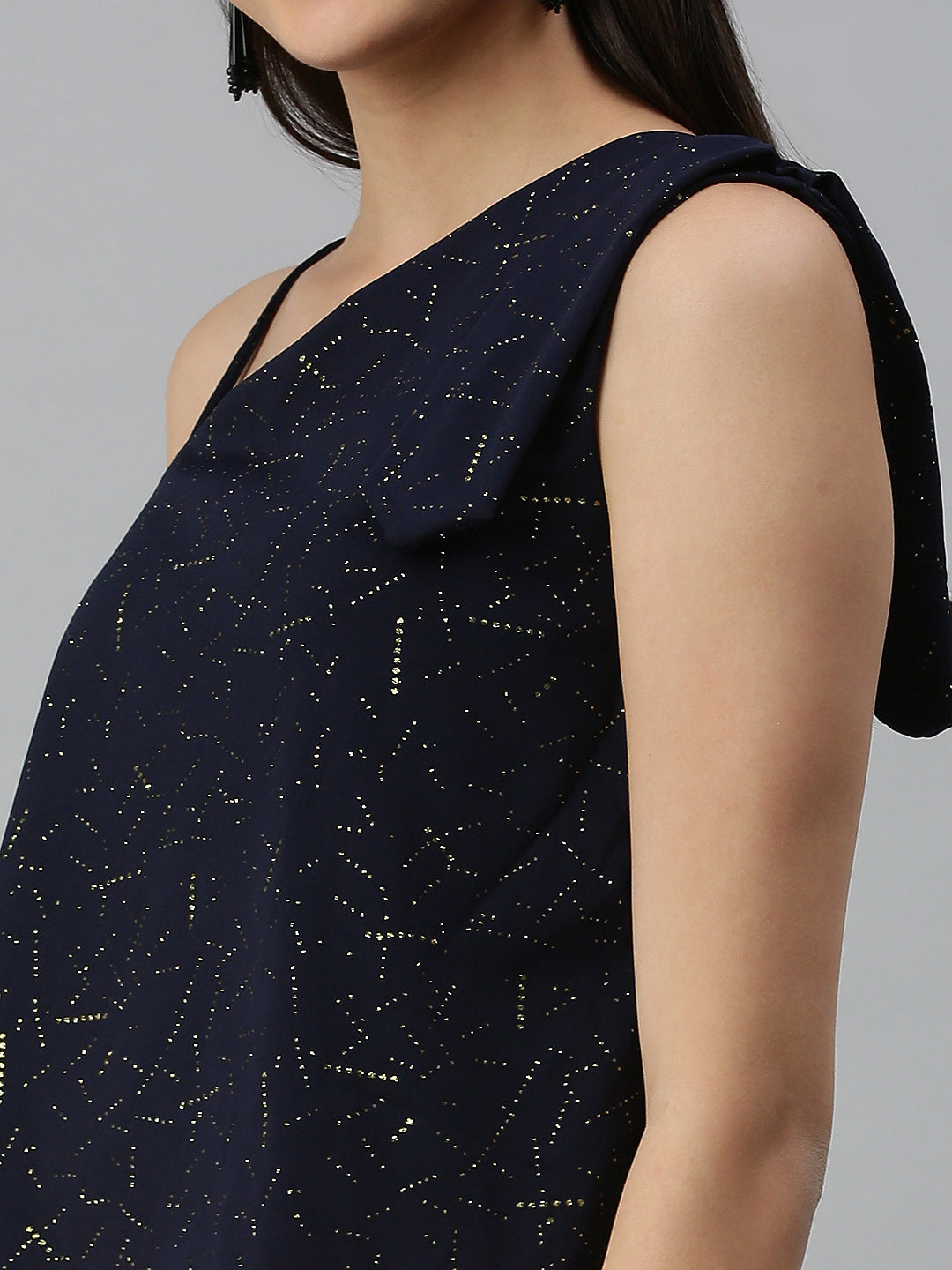 Women's Embellished Navy Blue Top