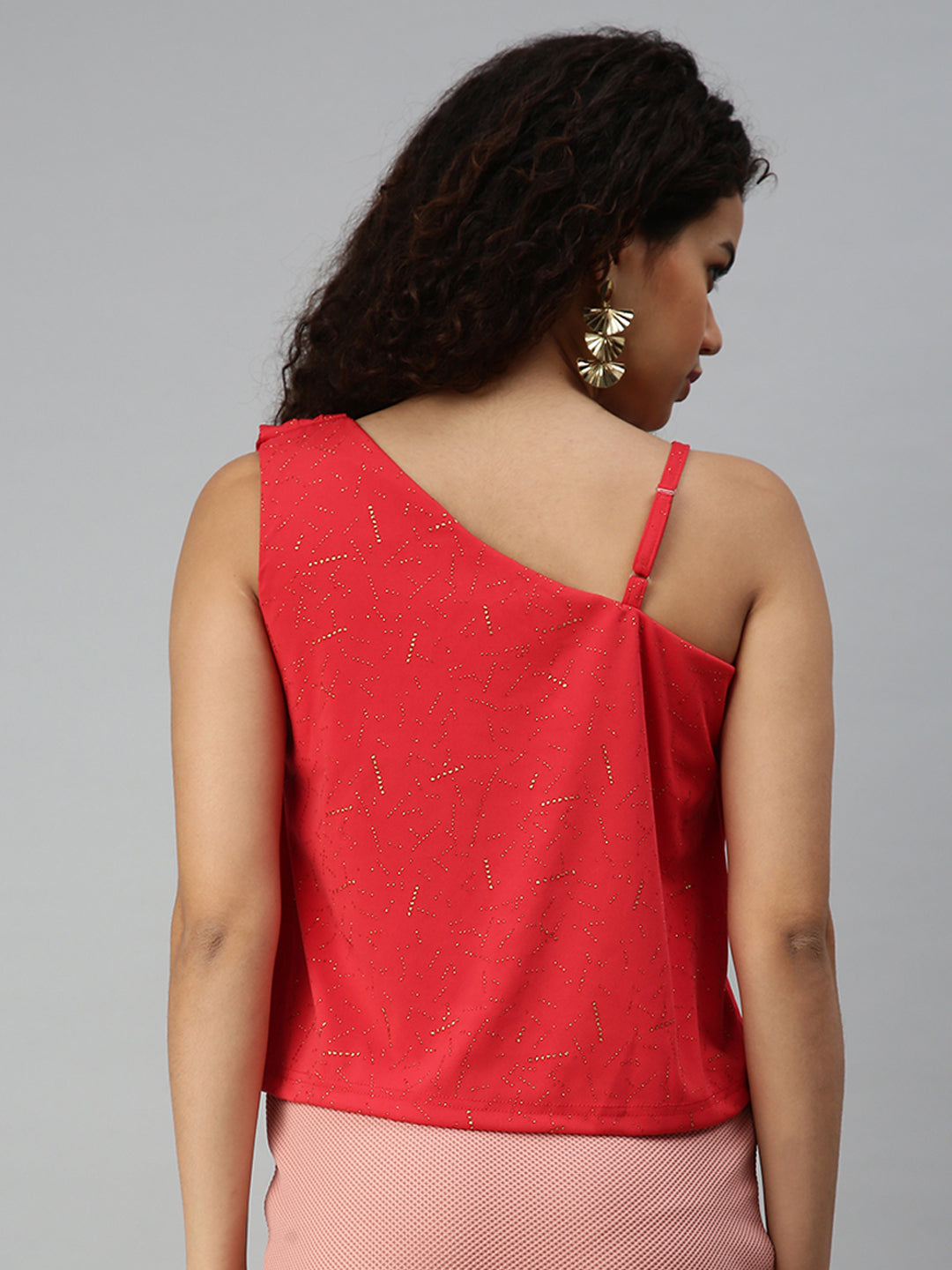 Women's Embellished Red Top