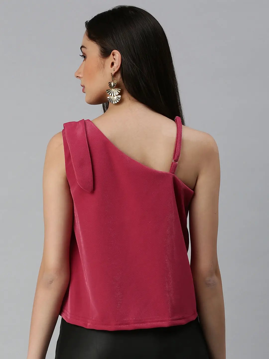 Women's Solid Pink Top