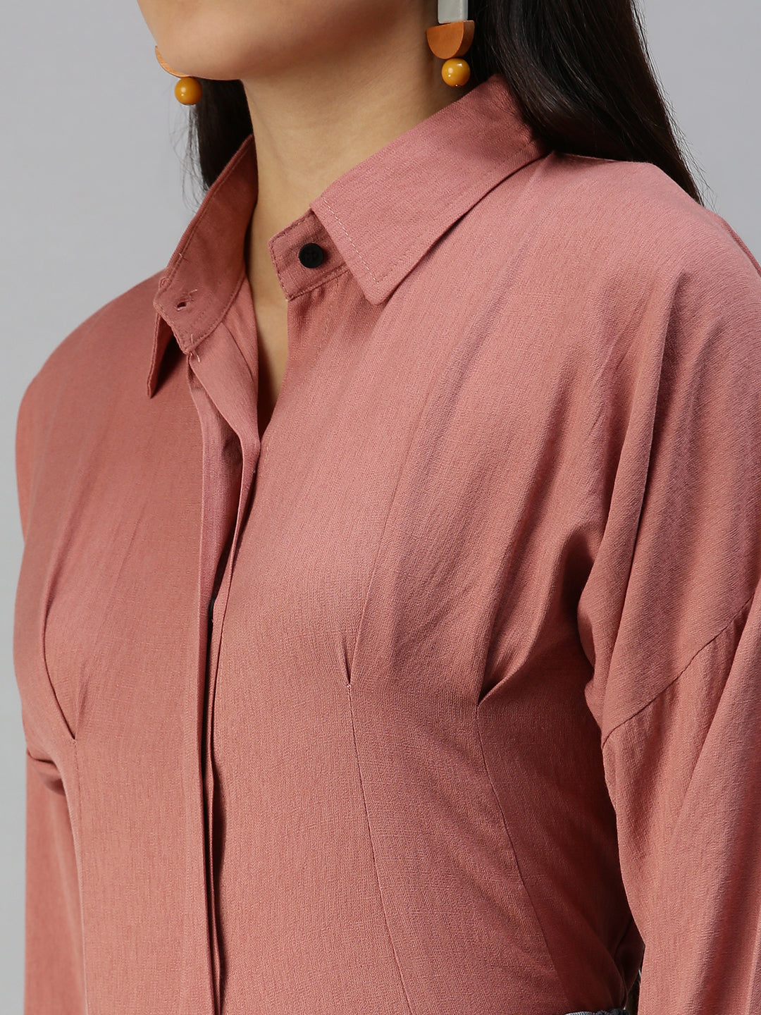 Women's Mauve Solid Shirt