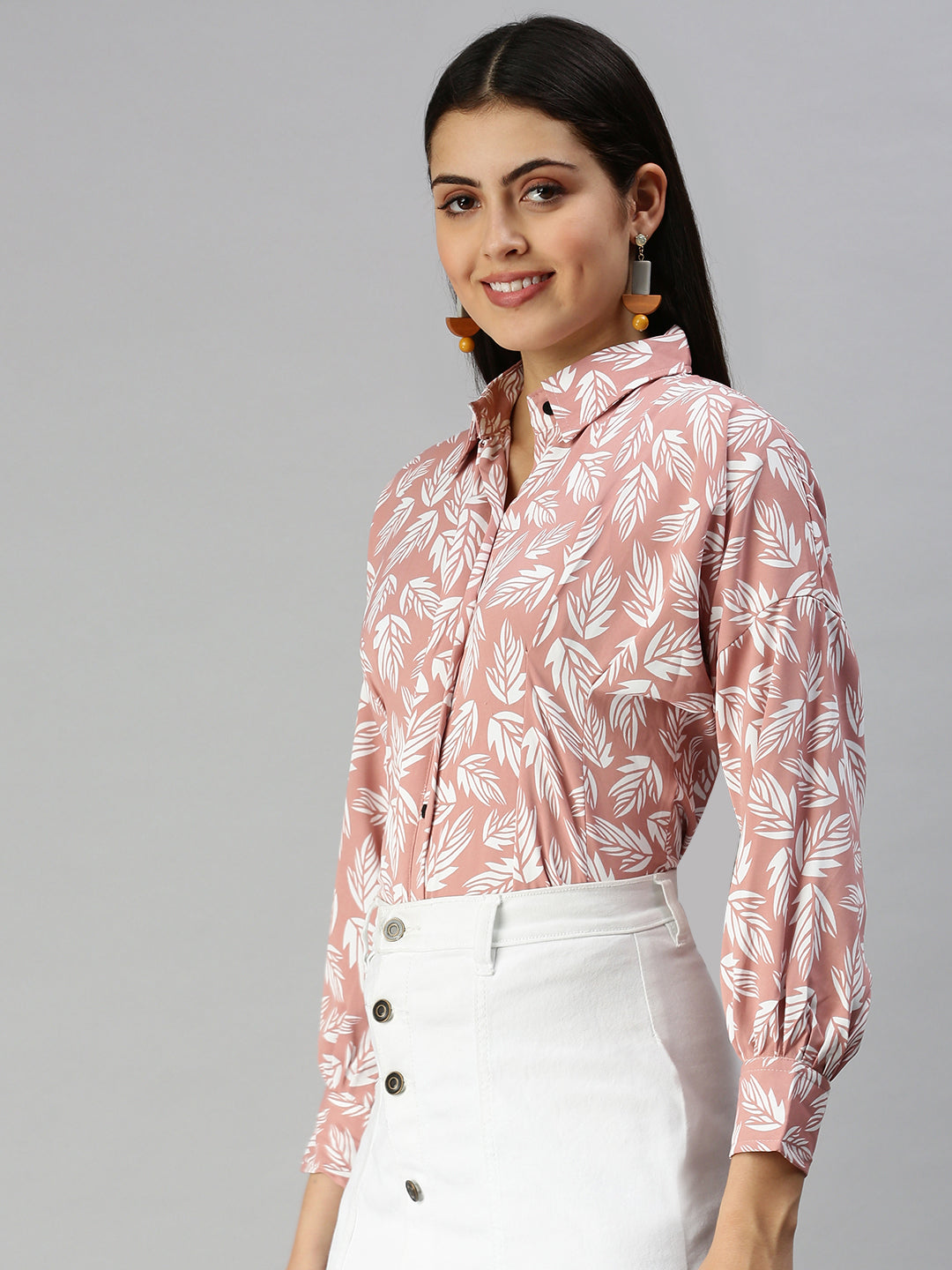 Women's Mauve Printed Shirt