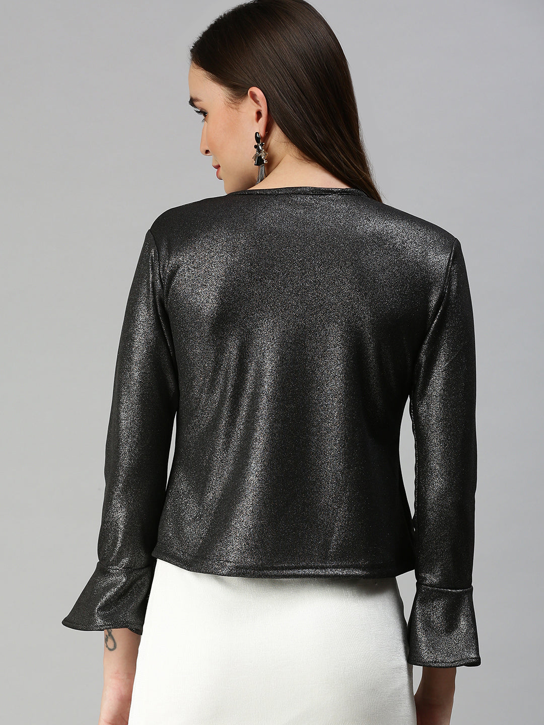 Women's Black Shimmer Top