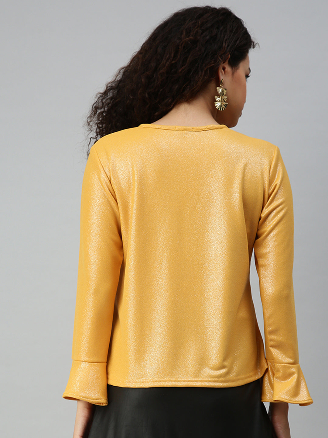 Women's Solid Mustard Top