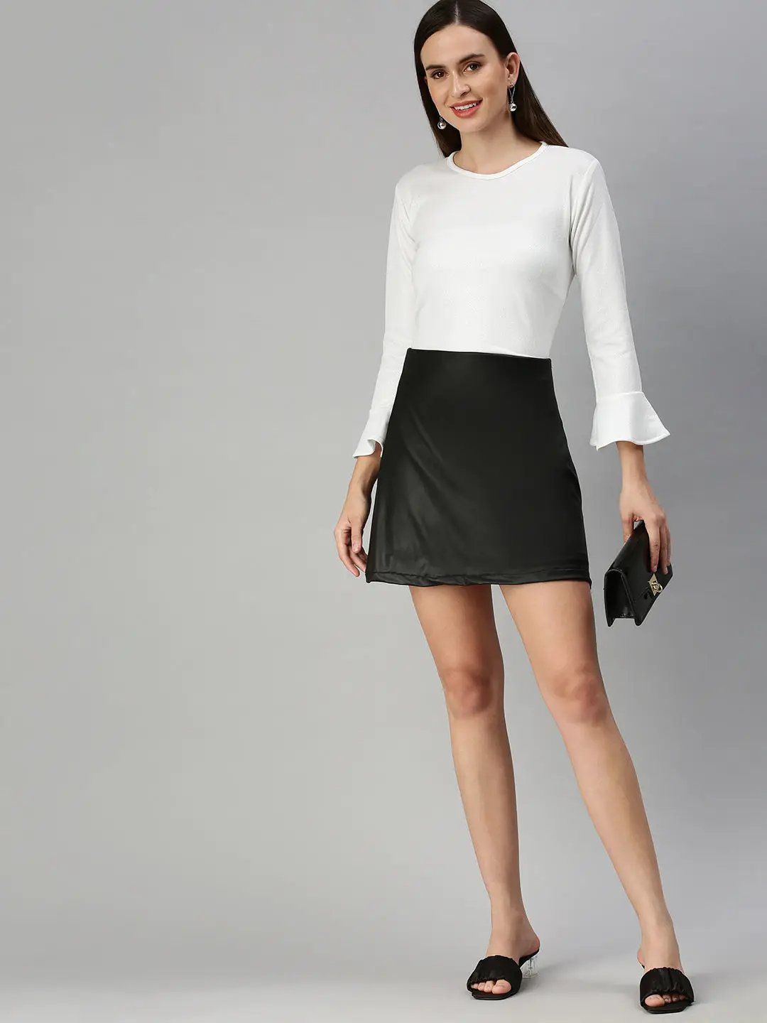 Women's White Solid Top