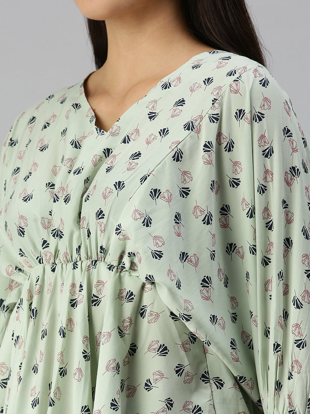 Women's Green Floral Top