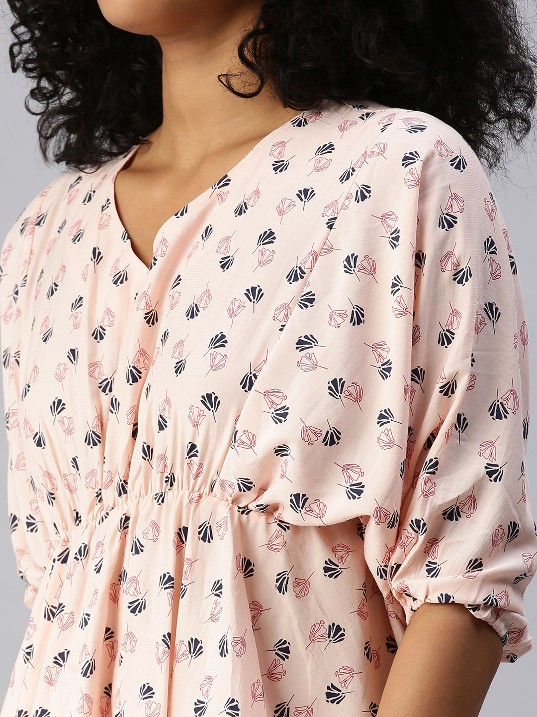 Women's Peach Floral Top