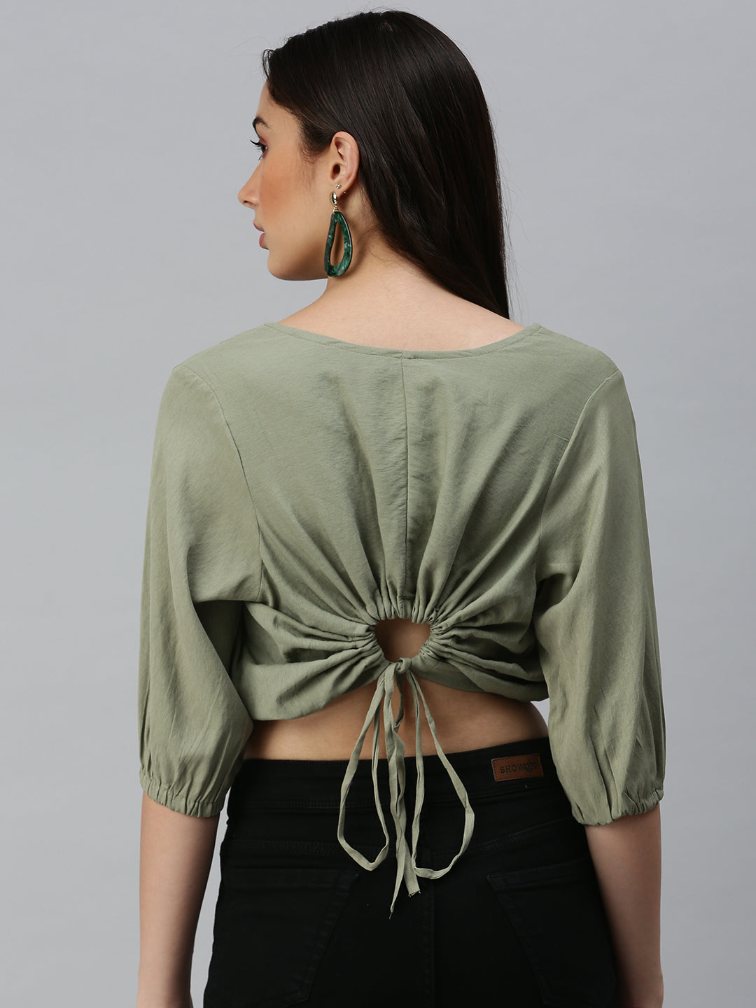 Women's Solid Olive Top