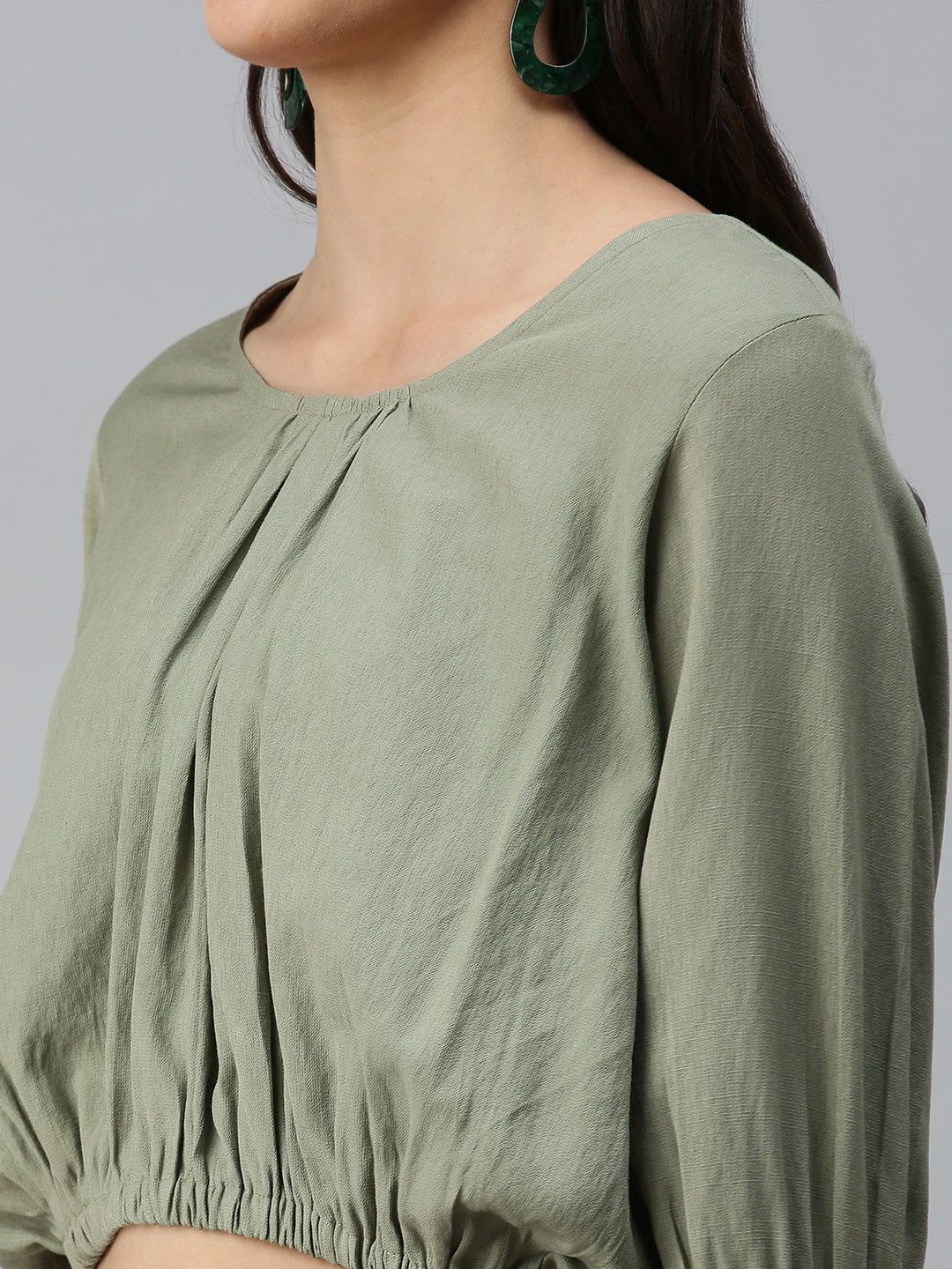 Women's Solid Olive Top