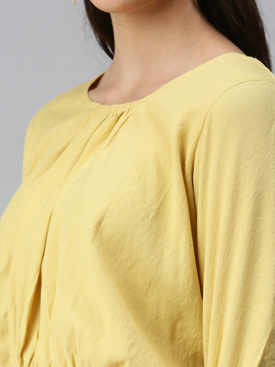 Women's Solid Yellow Top