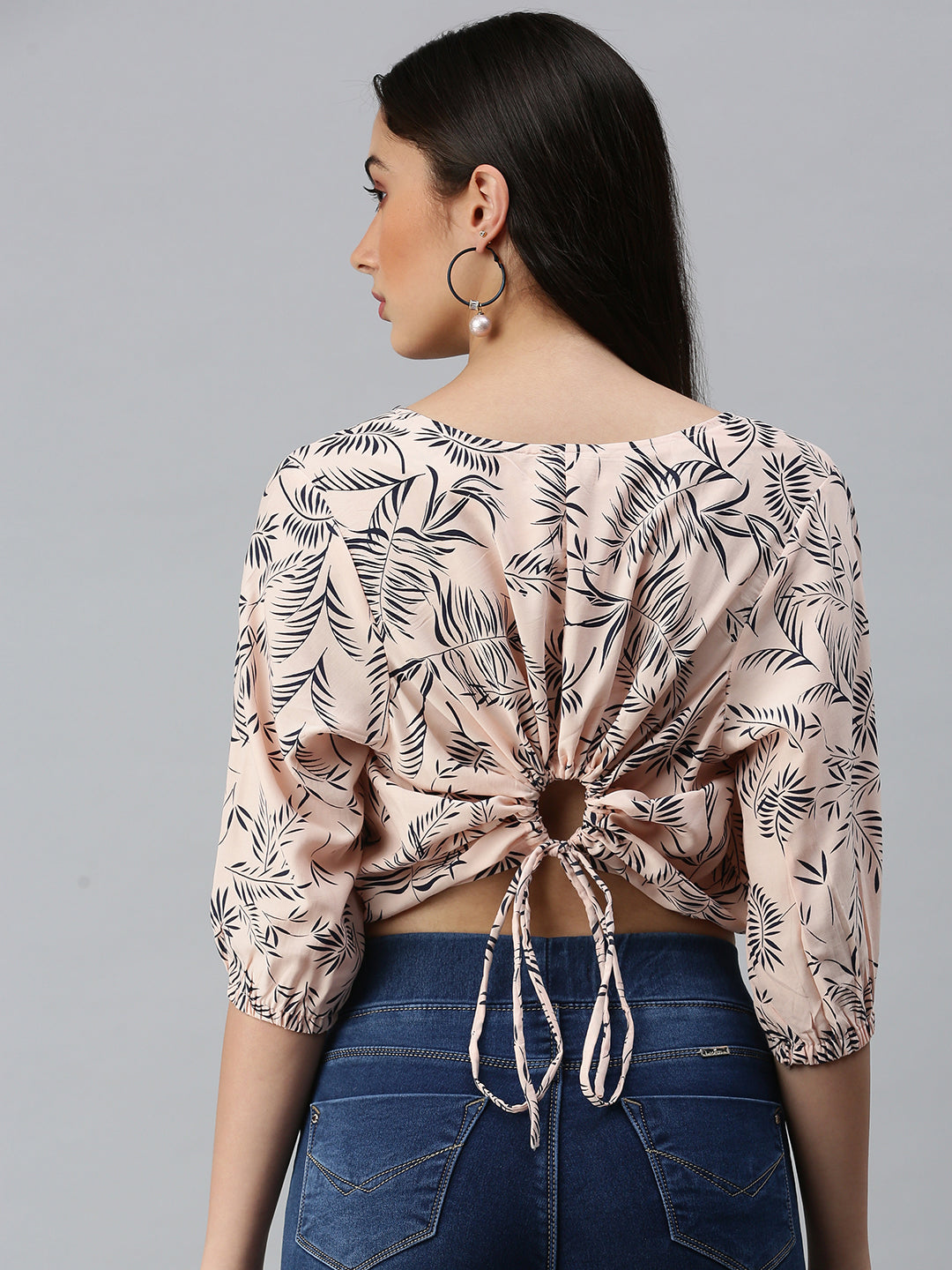 Women's Printed Peach Top