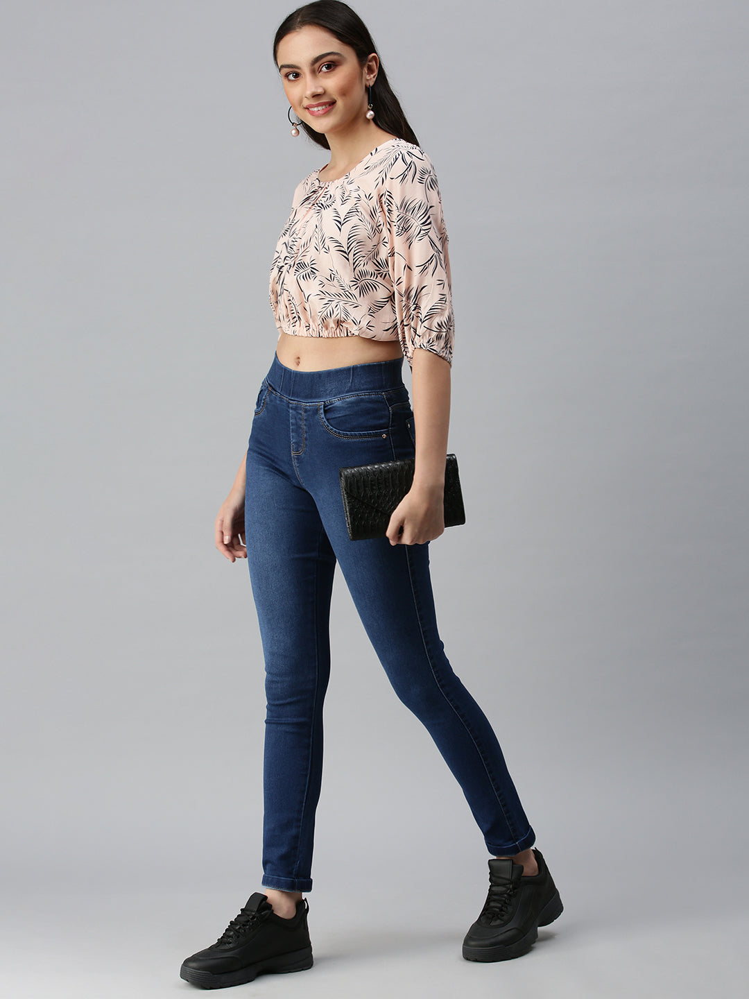 Women's Printed Peach Top