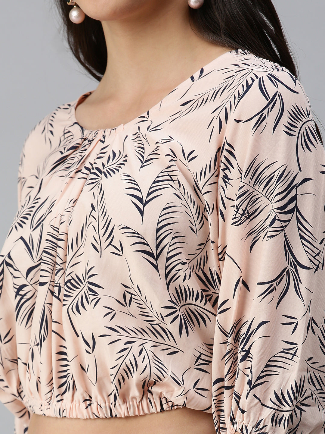 Women's Printed Peach Top