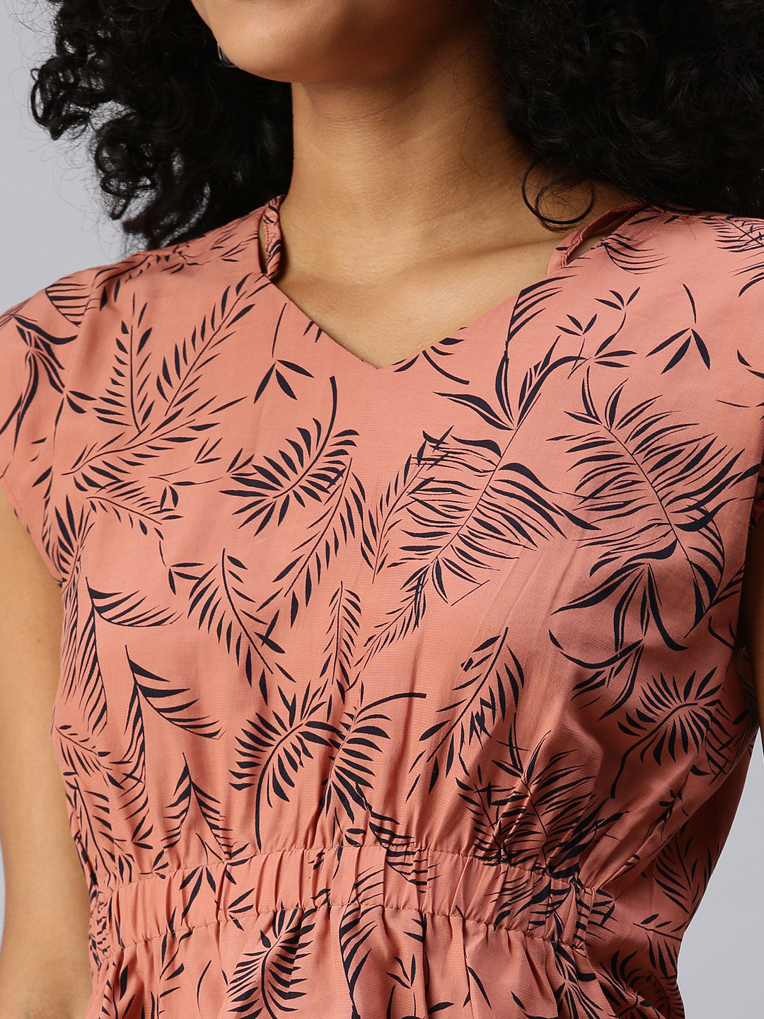 Women's Brown Tropical Top