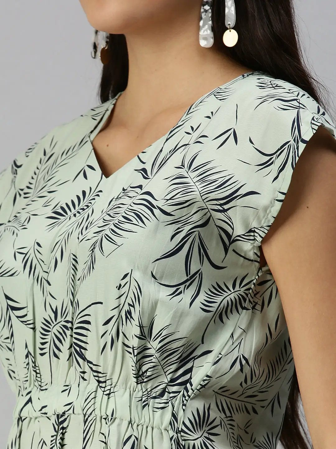 Women's Green Tropical Top