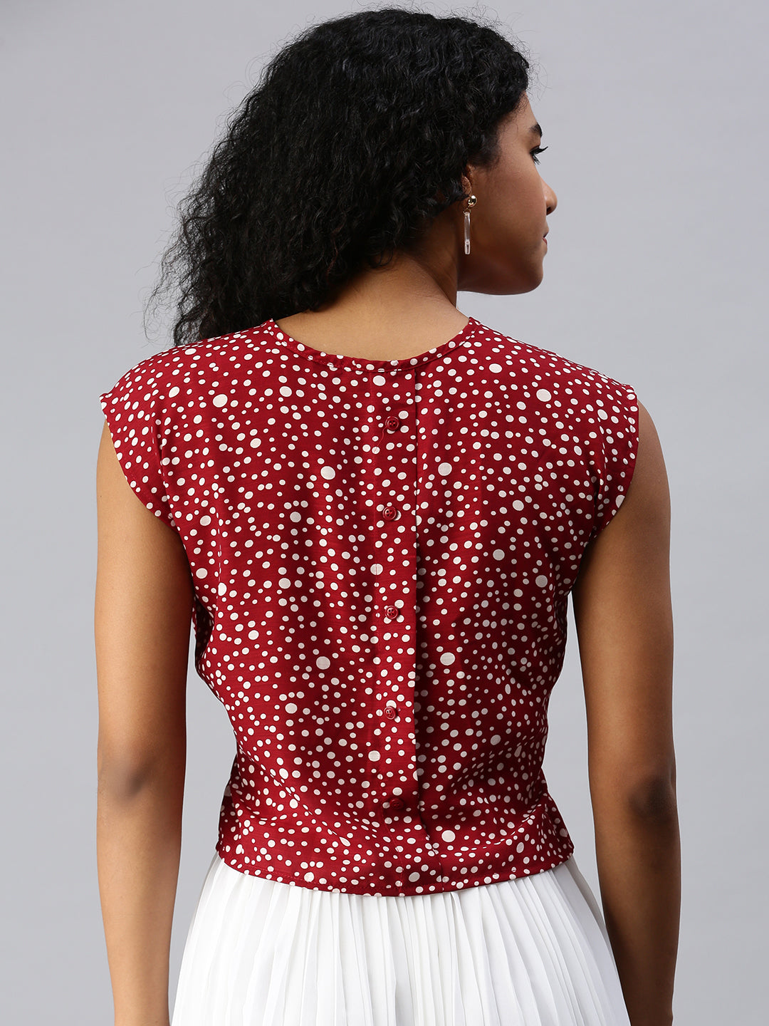 Women's Red Polka Dots Top