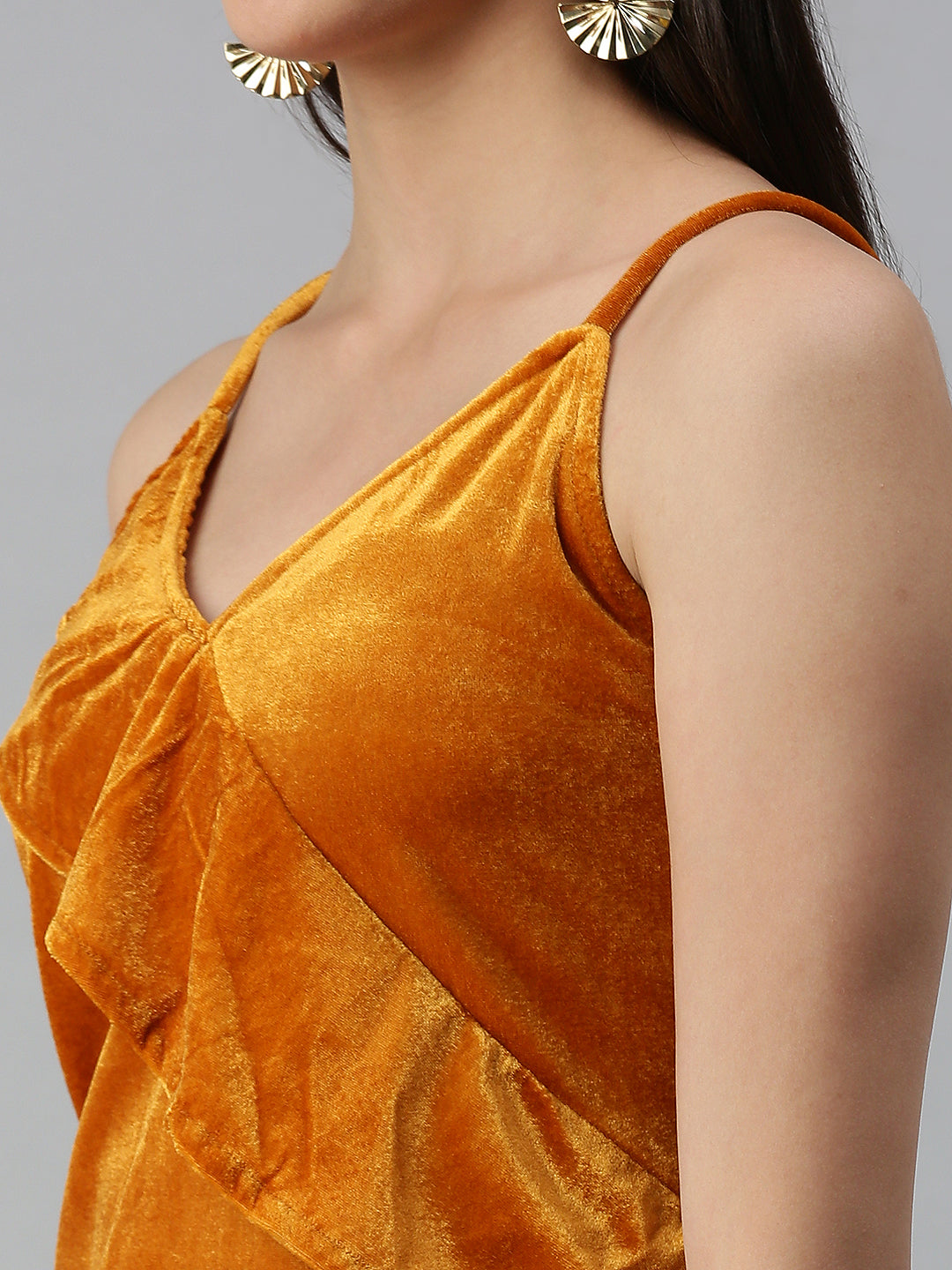 Women's Solid Mustard Top