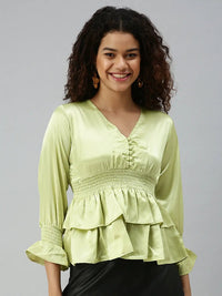 Women's Green Empire Top