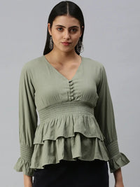 Women's Olive Empire Top