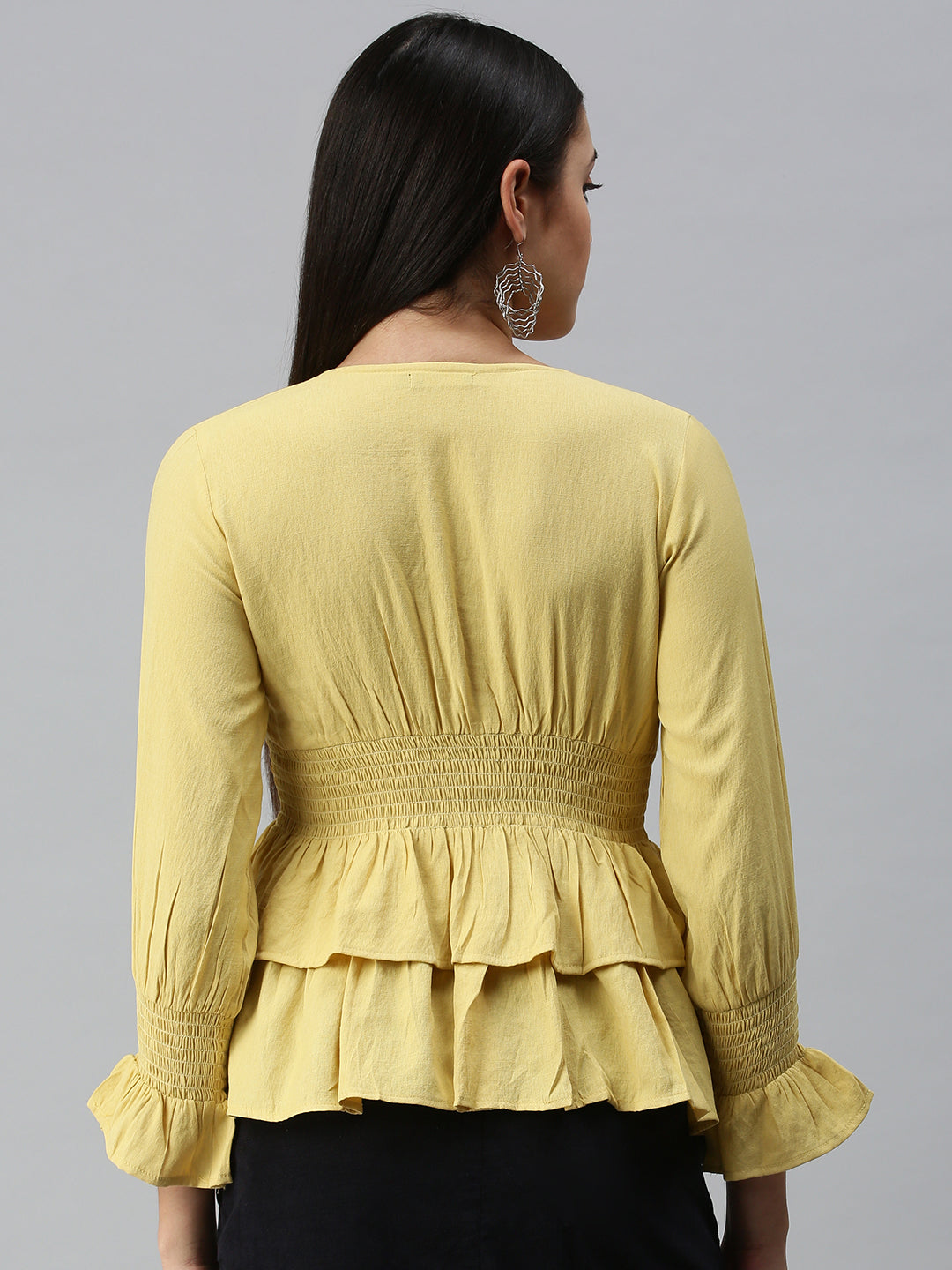 Women's Solid Yellow Top